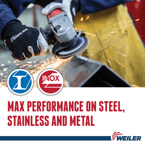 Weiler 4-1/2" Big Cat Abrasive Flap Disc, Flat (TY27), Phenolic Backing, 60Z, 7/8" Arbor Hole - Image 2