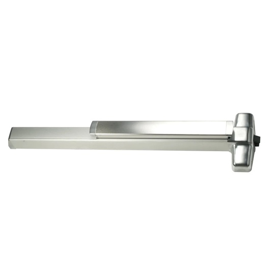 Von Duprin 98EOF26D3 3' Fire Rated Rim Smooth Case Exit Device, 626 Satin Chrome Finish - Image 1