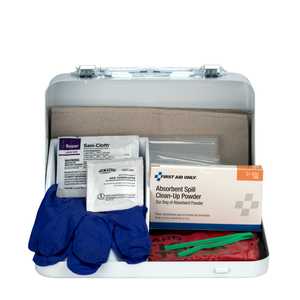 First Aid Only 21-Piece Blood Borne Pathogen Spill Clean-Up Kit in Weatherproof Steel Case