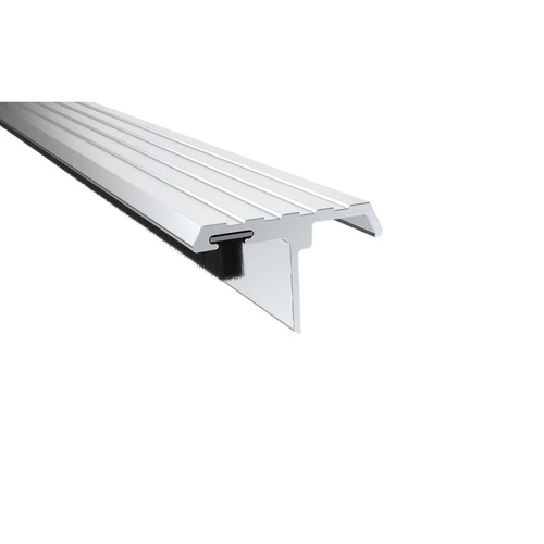 Pemko 355CV84 84" 7' T Overlapping Astragal with Vinyl Clear Aluminum Finish