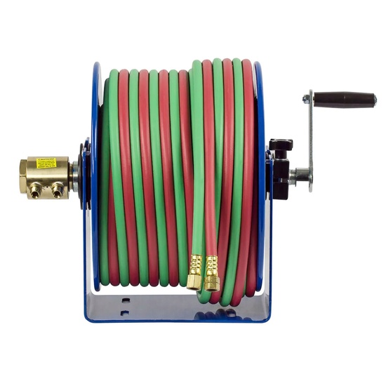Coxreels 100W Series Hand-Crank Twin-Line Welding Hose Reel 100 ft Capacity - Image 3