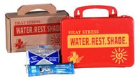 Certified Safety 18PR Heat Stress Responder Standard First Aid Kit – Poly Red Case