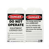 ZING Eco Safety Tag Danger Do Not Operate 10 Pack