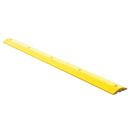 Checkers 9 ft Standard Recycled Plastic Speed Bump with Steel Spike Hardware Yellow - Image 2