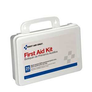 First Aid Only 25 Person OSHA First Aid Kit, Weatherproof Plastic Case, OSHA Compliant