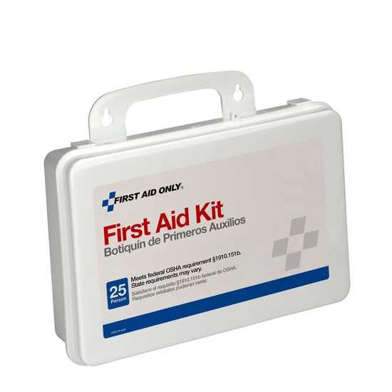 First Aid Only 25 Person OSHA First Aid Kit, Weatherproof Plastic Case, OSHA Compliant - Image 1