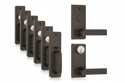 Von Duprin 230LBE695LHR Left Hand Reverse 06 Lever Blank Escutcheon Trim for 22 Series; SP313 Dark Bronze Finish