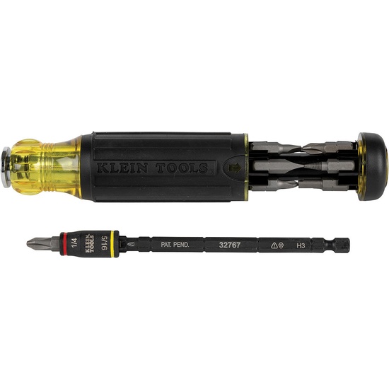 Klein Tools 14-in-1 HVAC Adjustable-Length Impact Screwdriver with Flip Socket - Image 1