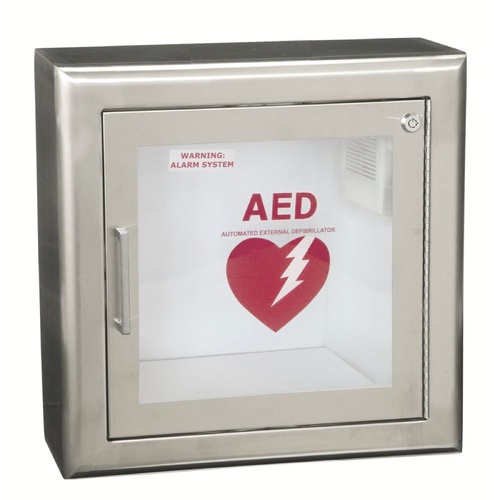 JL Industries LifeStart Stainless Steel Surface Mount AED Cabinet 1439F12
