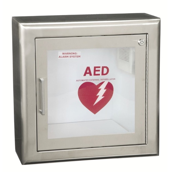 JL Industries LifeStart Stainless Steel Surface Mount AED Cabinet ...