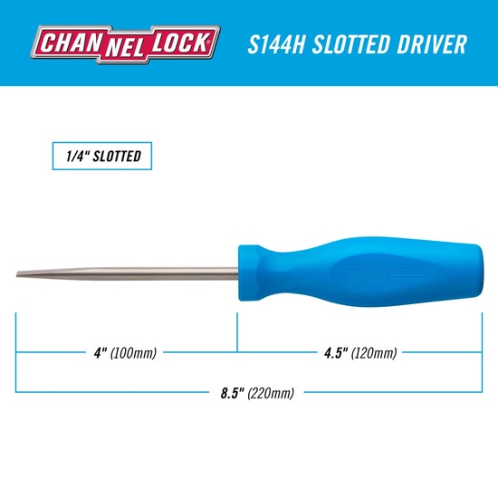 Channellock 1/4×4″ Slotted Screwdriver - Image 2