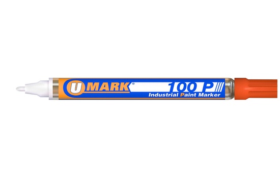 U-Mark 100P Fine Line Industrial Paint Marker – Orange - Image 1