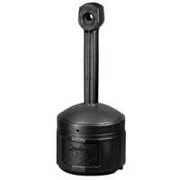 Justrite 4 Gallon Plastic Outdoor Ashtray, Original Smoker's Ceasefire®, Deco Black - 26800D
