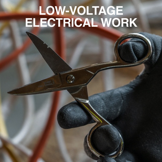 Klein Tools Electrician's Scissors, Nickel Plated - Image 6