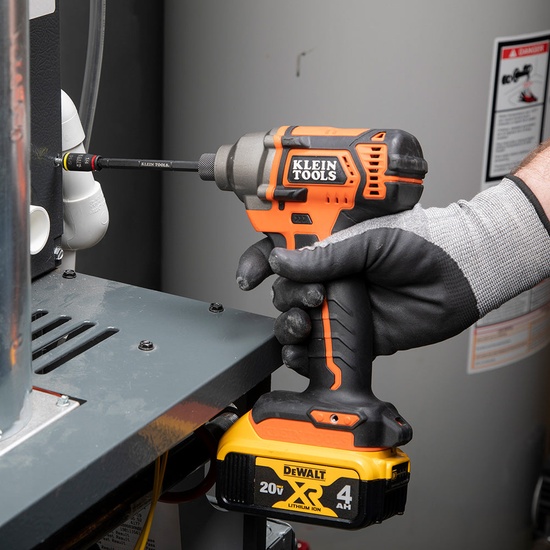 Klein Tools 14-in-1 HVAC Adjustable-Length Impact Screwdriver with Flip Socket - Image 2