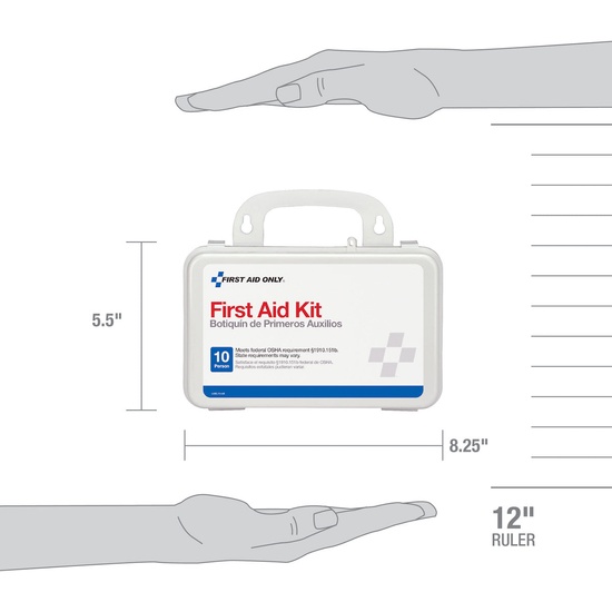 First Aid Only 10 Person First Aid Kit, Weatherproof Plastic Case, OSHA Compliant - Image 3