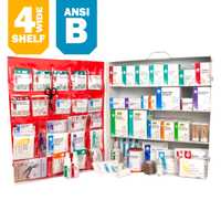HART ANSI Class B Extra-Wide 4-Shelf First Aid Station