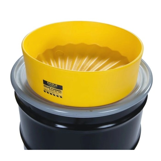 Eagle Manufacturing 18" Diameter Drum Funnel with Screen Yellow - Image 3