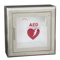 JL Industries LifeStart Stainless Steel Surface Mount AED Cabinet 1439F12