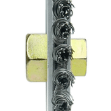 Weiler Dually 7" Root Pass Weld Cleaning Brush, .020" Steel Wire Fill, 5/8"-11 UNC Double-Hex Nut - Image 4