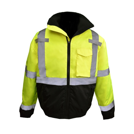Radians SJ11QB Class 3 High Visibility Weatherproof Bomber Jacket with Quilted Built-in Liner - Image 1