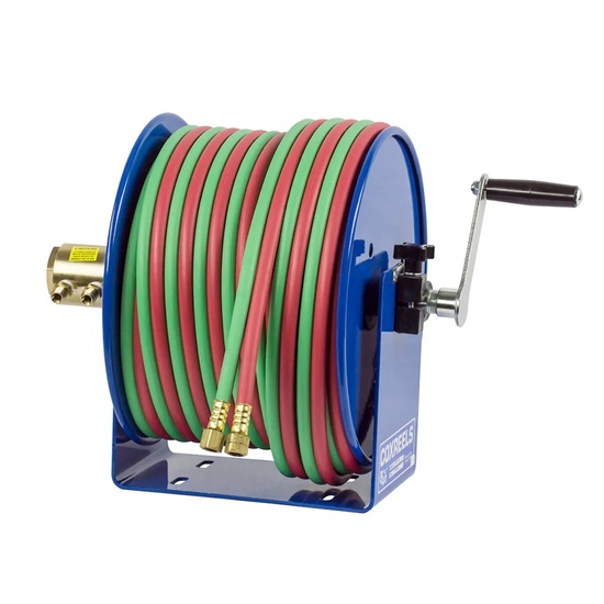 Coxreels 100W Series Hand-Crank Twin-Line Welding Hose Reel 100 ft Capacity - Image 1
