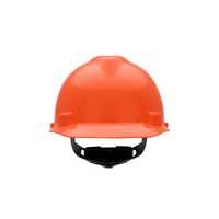 MSA V-Gard Slotted Cap, Orange, w/Fas-Trac III Suspension