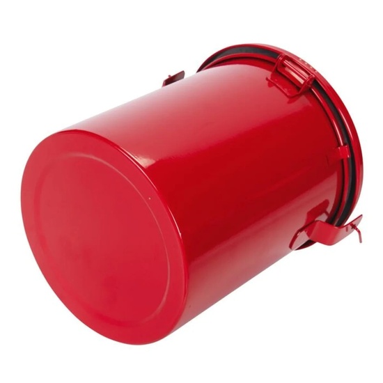 Eagle Manufacturing 6 Quart Steel Bench Can Dasher Screen with Lid Red - Image 4