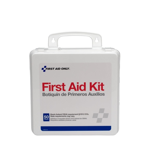 First Aid Only 50 Person First Aid Kit, Weatherproof Plastic Case