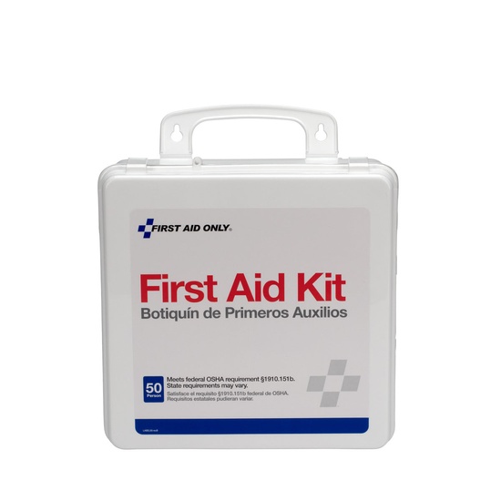 First Aid Only 50 Person First Aid Kit, Weatherproof Plastic Case - Image 1