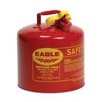 Eagle Manufacturing 5 Gallon Steel Safety Can for Flammables Type I Flame Arrester Red