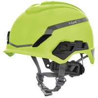 MSA V-Gard H1 Safety Helmet Hi-Viz Yellow-Green No Vent Fas-Trac III Pivot Suspension