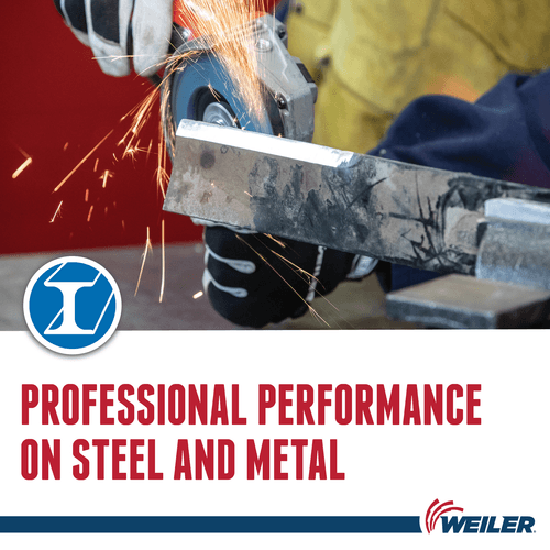 Weiler 4-1/2" Wolverine Abrasive Flap Disc, Flat (TY27), Phenolic Backing, 60Z, 5/8"-11 UNC Nut - Image 2