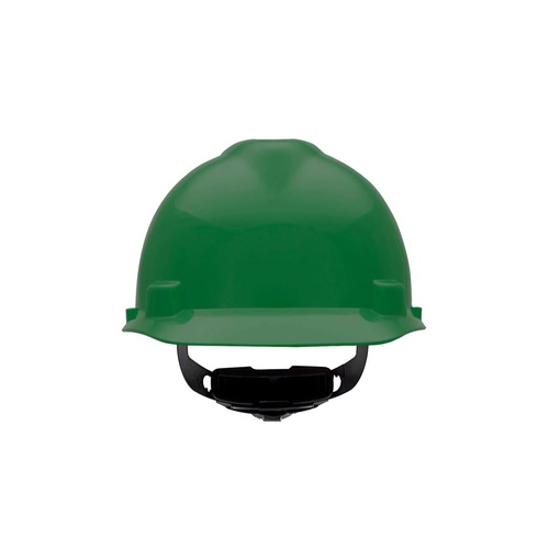 MSA V-Gard Slotted Cap, Green, w/Fas-Trac III Suspension