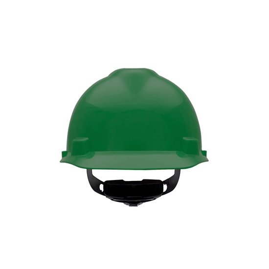 MSA V-Gard Slotted Cap, Green, w/Fas-Trac III Suspension - Image 1