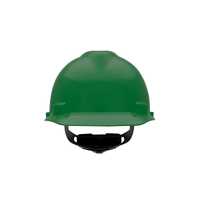 MSA V-Gard Slotted Cap, Green, w/Fas-Trac III Suspension