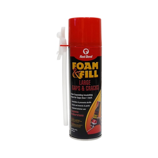 Red Devil Foam & Fill Large Gaps & Cracks Expanding Polyurethane Sealant 8 Oz - Image 1