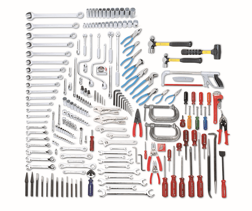 Wright Tool 218 Piece Fractional Intermediate Set 1/4" 3/8" & 1/2" Drives Tools Only