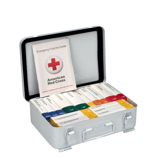 First Aid Only 25 Person 16 Unit ANSI A First Aid Kit, Steel, Weatherproof, ANSI 2015 Compliant - Image 2