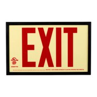 Photoluminescent Exit Sign with Plastic Frame 50FT