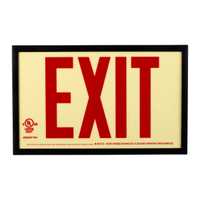 Photoluminescent Exit Sign with Plastic Frame 50FT