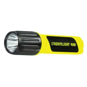 Streamlight 4AA ProPolymer LED Flashlight Yellow 67 Lumens 155 Hour Runtime Class I Division 1 Safety Rated