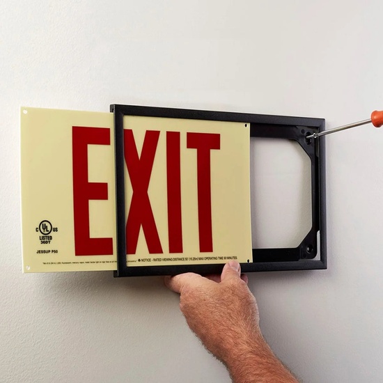 Photoluminescent Exit Sign with Plastic Frame 50FT - Image 9