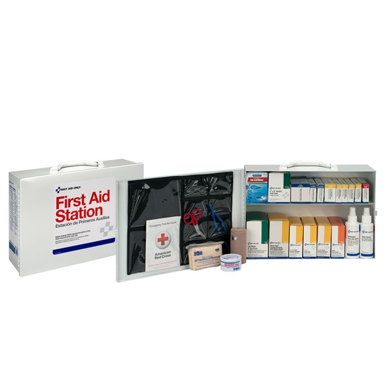 First Aid Only 75 Person 2 Shelf First Aid Steel Cabinet - Image 1